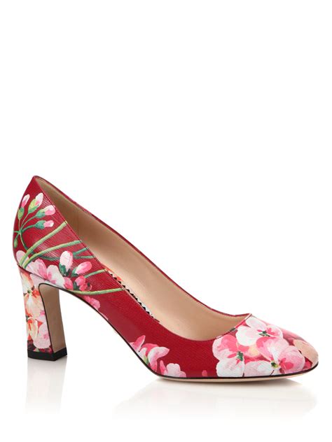 gucci marine floral pumps|vintage gucci pumps.